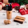 Handmade set of Wood Rustic Desk Accessories - Image 2