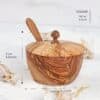 Handmade Spice Wooden Box with Spoon - Image 2
