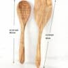 Olive Wood Spatula and Slotted Wooden Spoon - Image 2