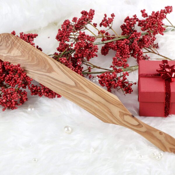 Straight Spatula Handmade from Olive Wood