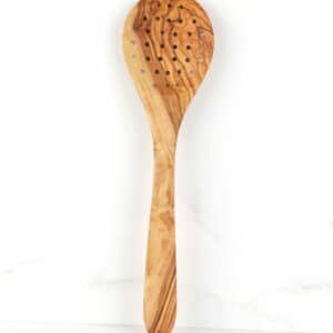 Large Slotted Wooden Spoon with 16 holes