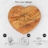 Custom Wood Heart Shaped Charcuterie Board