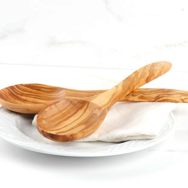 Set of 2 Olive Wood Cooking Spoons