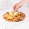 Round Wooden Board, Handmade from Olive Wood - Image 3
