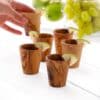Set of 6 Handmade Wooden Shot Glasses