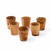 Set of 6 Handmade Wooden Shot Glasses - Image 4