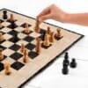 Elegant Marble Chess Set,Wood Carved Chess Pieces