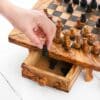 Classic Wooden Chess Set with Storage - Image 3