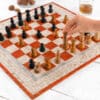 Elegant Marble Chess Set,Wood Carved Chess Pieces - Image 2