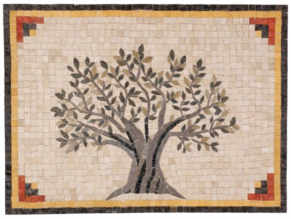 Handmade Olive Tree Kitchen Backsplash Mosaic Tile