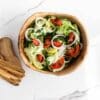 Large Olive Wood Salad Bowl with Salad Forks - Image 2