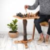 Luxury Wood Chess Table with Wooden Chess Pieces
