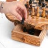 Custom Wooden Chess Set with Storage and Pieces - Image 5