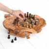 Custom Wooden Chess Set with Storage and Pieces - Image 3