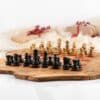 CHESS SET WITH IRREGULAR RUSTIC BOARD - Image 2