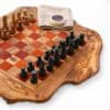 CHESS SET WITH IRREGULAR RUSTIC BOARD - Image 4