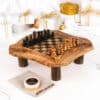Fancy Chess Board Wooden with Natural Legs