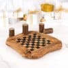 Fancy Chess Board Wooden with Natural Legs - Image 3
