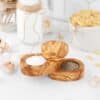 Olive Wood Salt Cellar with Lid