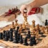 CHESS SET WITH IRREGULAR RUSTIC BOARD - Image 3