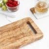 Wood and Marble Cutting Board with Handle - Image 4