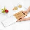 Wood and Marble Cutting Board with Handle - Image 5