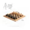 Fancy Wood Chess Set and Wood Carved Chess Pieces - Image 2