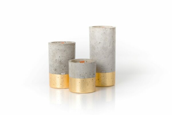 Concrete Bath and Body Candle Holder Set of 2
