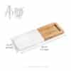 Wood and Marble Cutting Board with Handle - Image 3
