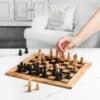 Fancy Wood Chess Set and Wood Carved Chess Pieces