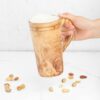 Large Wooden Mug. Handmade Wooden Cup with Handle