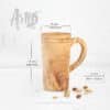 Large Wooden Mug. Handmade Wooden Cup with Handle - Image 2