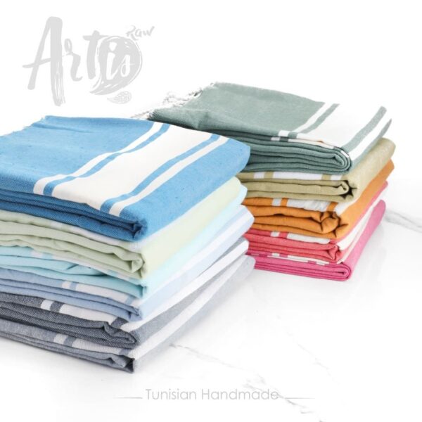 Striped Bed Sheets handmade from organic cotton.