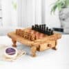 Wooden Chess Set with Storage and Chess Pieces