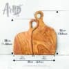Olive Wood Romeo & Juliet Cutting Boards - Image 2