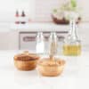 Set of 2 Salt Cellars with Spoon/Spice Jars with Lid and Spoon made of Tunisian Olive Wood (+2 Small Spice Spoon & Free Wood Beeswax) - Image 6