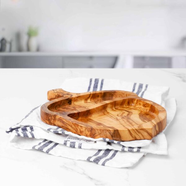 Handmade Olive Wood Acorn Tray