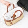 Handmade Top Handle Straw Bag - Image 7