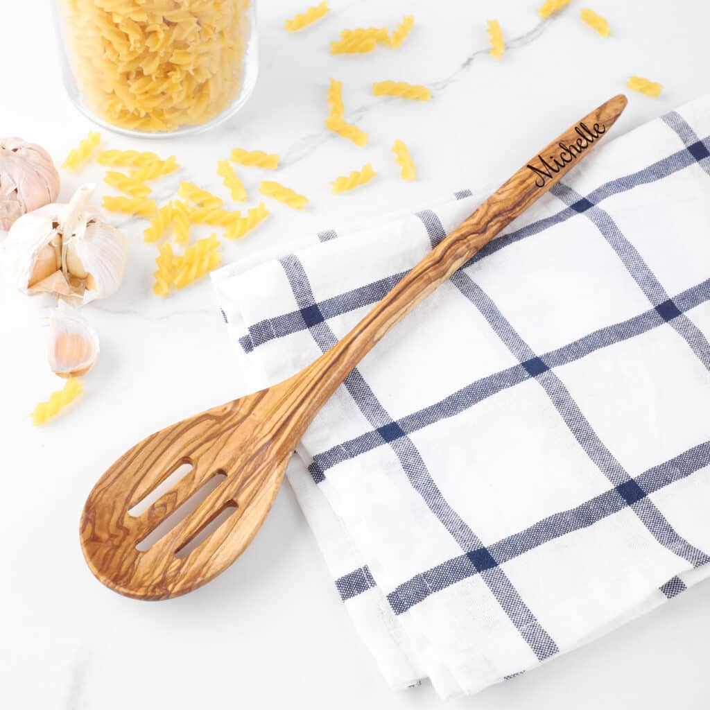 Slotted Spoon Handmade from Olive Wood Artisraw