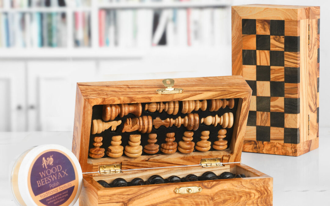 OliveWood Folding Chess Set With Storage and Chess Pieces – Artisraw Tunisie
