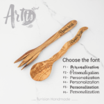 Salad servers handmade-from-olive-wood-personalized-salad-servers-set-wooden-salad-severs-set-free-personalization - Image 11