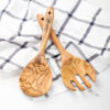 Olive Wood Servers Handmade - Wood Salad