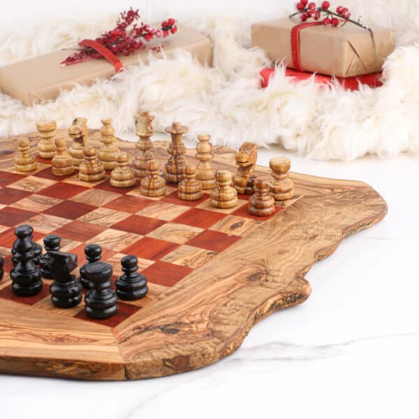 Olive Wood Chess Board - Artisraw  Tunisie