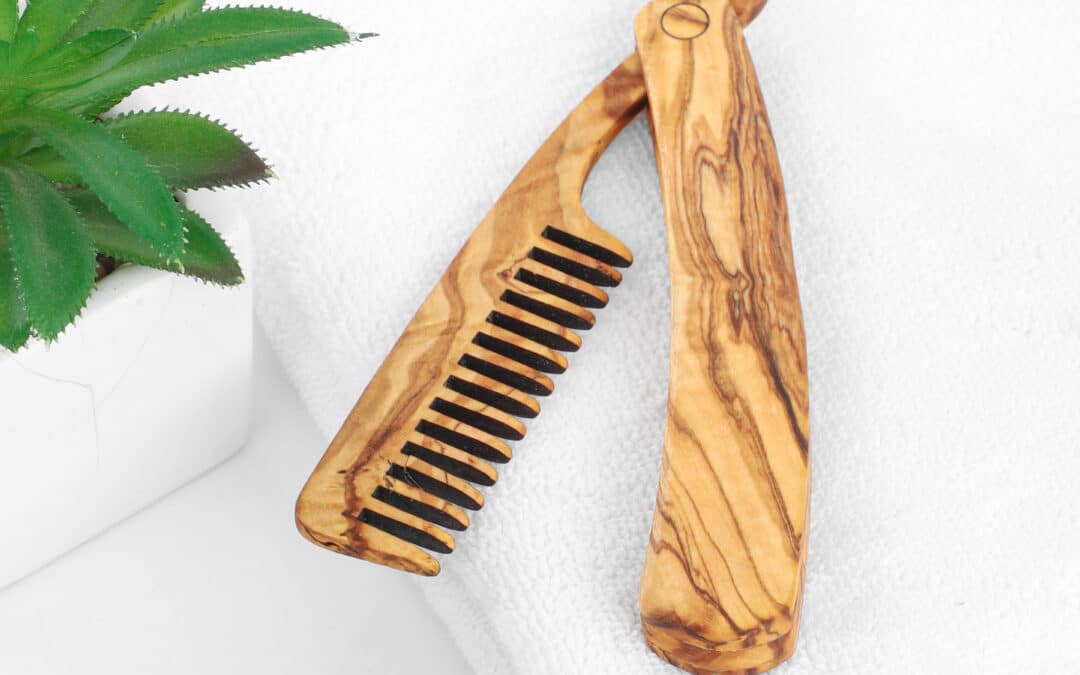 Olive wood beard comb – Artisraw Tunisie